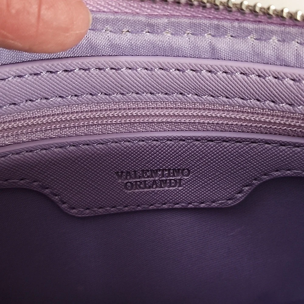 Valentino Orlandi Lavender Crossbody Bag & Coordinating Betsey Johnson Wallet